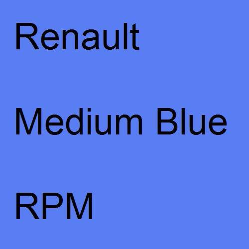 Renault, Medium Blue, RPM.